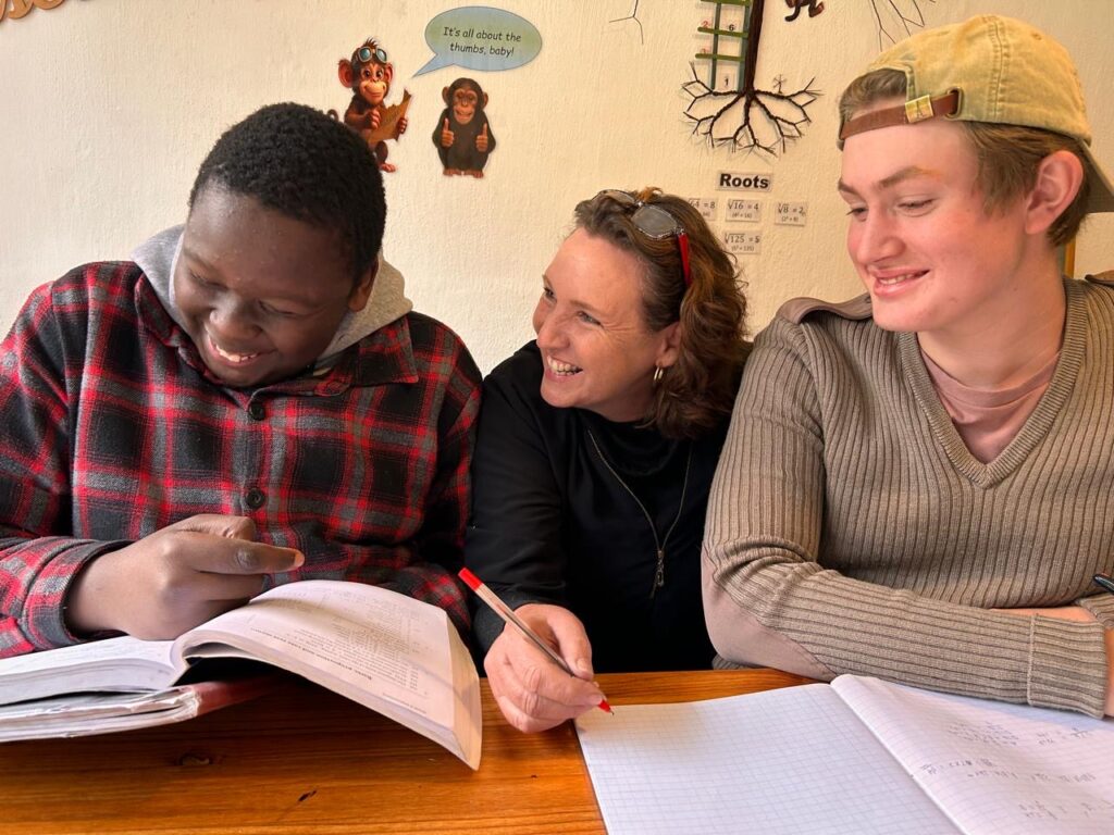 bridgemore academy teacher with students